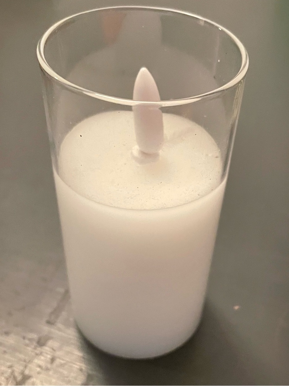 Hobby Lobby White LED Votive Candle in Clear Glass Holder